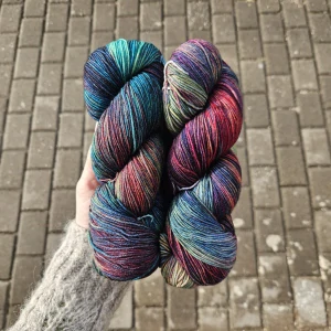 iba 2ks! Ultimate Sock 6 - farebná tenká ručne farbená merino vlna s nylonom
