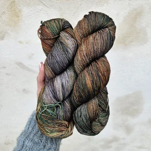 Sock Aura - 460 Paisaje - hnedo zemitá tenká 100% merino vlna