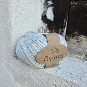 Papyrus 17 - svetlo pastel zelenkavá priadza z bavlny a hodvábu
