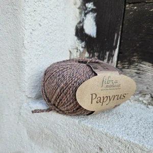Papyrus 24 - čokoládová hnedá priadza z bavlny a hodvábu