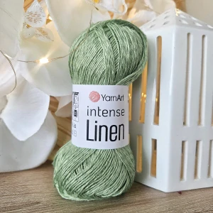 Intense Linen 4123 - svetlo vintage zelená priadza z ľanu a viskózy