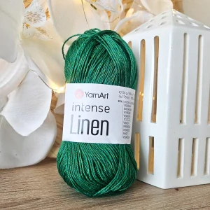 Intense Linen 4127 - tmavo zelená priadza z ľanu a viskózy