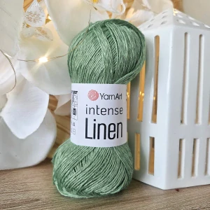 Intense Linen 4122 - vintage zelená priadza z ľanu a viskózy