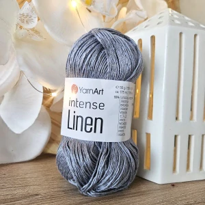 Intense Linen 4132 - stredne sivá priadza z ľanu a viskózy