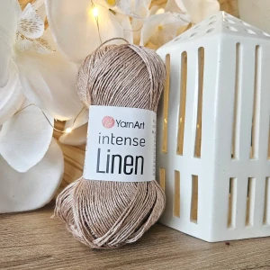 Intense Linen 4103 - kávovo bežová priadza z ľanu a viskózy