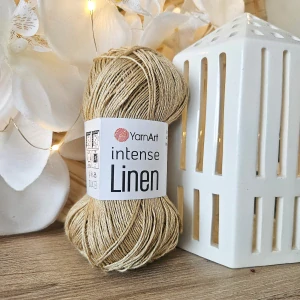 Intense Linen 4104 - zlato bežová priadza z ľanu a viskózy