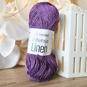 Intense Linen 4112 - tmavo fialová priadza z ľanu a viskózy