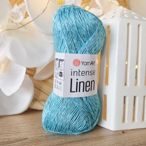 Intense Linen 4130 - svetlo tyrkysová priadza z ľanu a viskózy