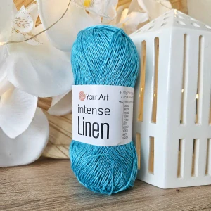 Intense Linen 4131 - stredne tyrkysová priadza z ľanu a viskózy