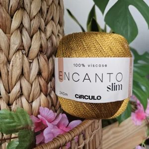 Encanto Slim 7326 - zlato hnedá letná priadza zo 100% viskózy