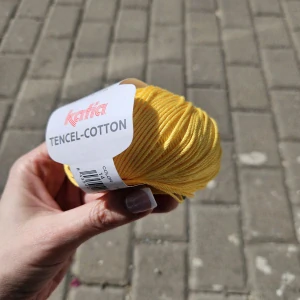 iba 2ks! Žltá priadza s lyocel vláknom Tencel Cotton 14