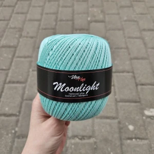 Moonlight 8137 - mentolová tenká bavlnená háčkovacia priadza