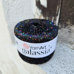 Galassia 5805 - čierna pripletacia priadza s farebnými flitrami