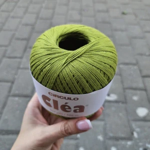 Clea 5800 - limetková zelená tenká 100% bavlnená priadza