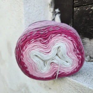 Candy 859 - Bielo ružové dúhové klbko