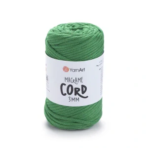 Macrame Cord 3mm 759 - vianočná zelená špagátová priadza