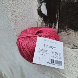 iba 5ks! Lino Flame - cyklámenová priadza z ľanu a viskózy