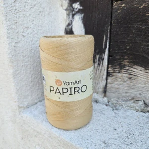 Papiro 1302 - bežová priadza z rafiového papiera