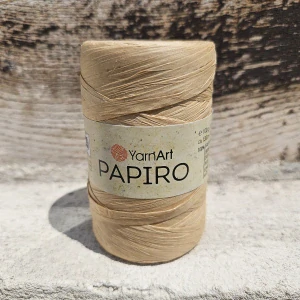 Papiro 1302 - bežová priadza z rafiového papiera