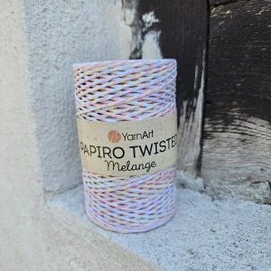 Papiro Twisted Melange 2307 - pastelová melírovaná priadza z rafiového papiera