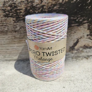 Papiro Twisted Melange 2307 - pastelová melírovaná priadza z rafiového papiera