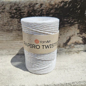 Papiro Twisted 1311 - biela priadza z rafiového papiera