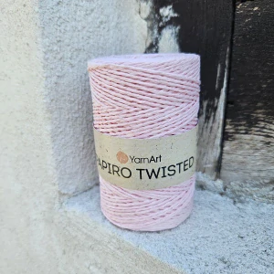 Papiro Twisted 1318 - svetlo ružová priadza z rafiového papiera
