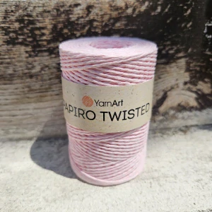 Papiro Twisted 1318 - svetlo ružová priadza z rafiového papiera
