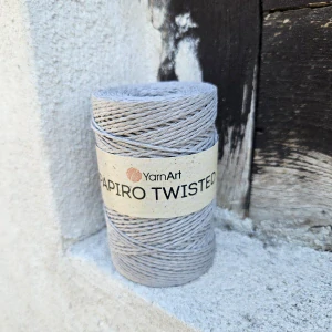 Papiro Twisted 1301 - sivá priadza z rafiového papiera