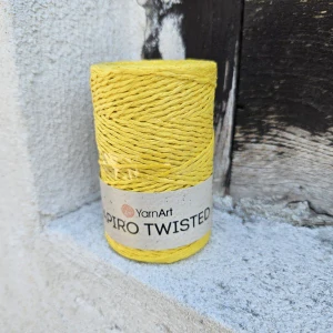 Papiro Twisted 1319 - žltá priadza z rafiového papiera