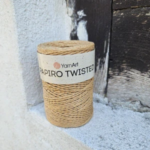 Papiro Twisted 1315 - zlato bežová priadza z rafiového papiera