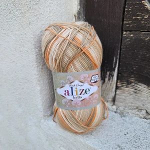 iba 5ks! Bella Batik 8095 - jesenná melírovaná 100% bavlnená priadza