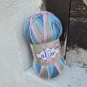 iba 6ks! Bella Batik 2970 - vintage melírovaná 100% bavlnená priadza