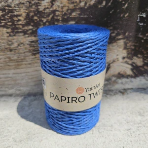 Papiro Twisted 1325 - paríž modrá priadza z rafiového papiera