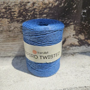 Papiro Twisted 1305 - denim modrá priadza z rafiového papiera