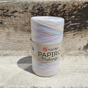 Papiro Melange 2307 - pastelová melírovaná priadza z rafiového papiera