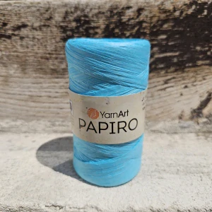 Papiro 1304 - tyrkys modrá priadza z rafiového papiera