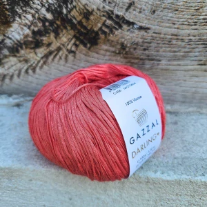 Darling 558 - lososová 100% viskózová priadza