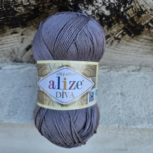 Diva 348 - Sivo vintage letná akrylová mikrovlákno vlna
