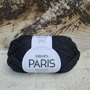 Paris 15 - čierna 100% bavlnená priadza