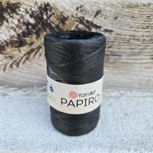 Papiro 1309 - čierna priadza z rafiového papiera