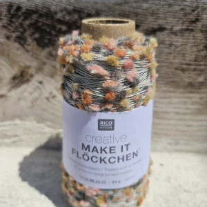 Make It Flockchen 005 - vintage tenká pripletacia priadza s nopkami