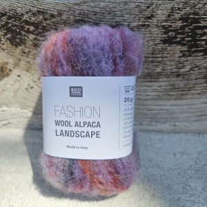 Fashion Wool Alpaca Landscape 004 - fialková zmesová tenká vlna