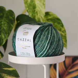 Aura 162 - vintage zelená 100% vlna superwash z austrálskeho merina