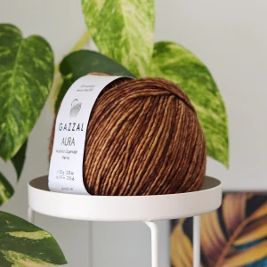 Aura 166 - čokoládová 100% vlna superwash z austrálskeho merina