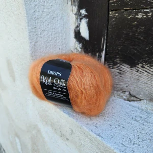 Kid Silk 49 - oranžová tenká vlna s kid mohérom a hodvábom