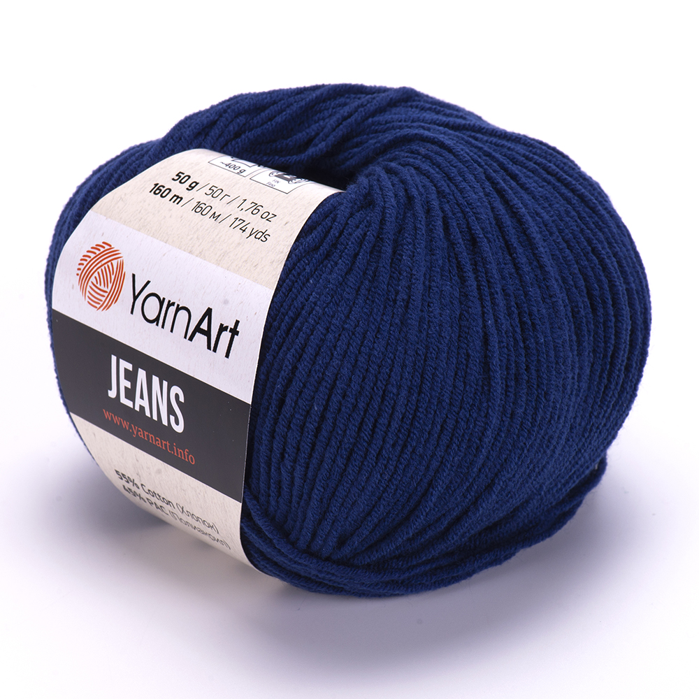 Tmavo námornícka modrá letná priadza Jeans 54
