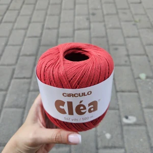 Clea 3581 - červená tenká 100% bavlnená priadza