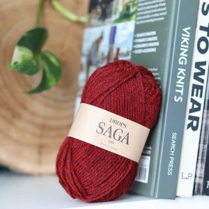 Saga 43 - Paprika - červeno hrdzavá 100% vlna
