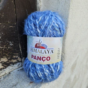 Panco 62610 - modrastá mäkká chlpatá hrubšia vlna